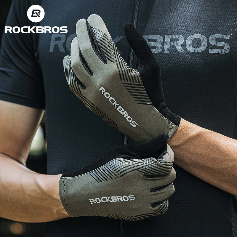 ROCKBROS MTB Gloves - Touch Screen, Anti-Slip Full Finger Cycling Gloves - Image 7