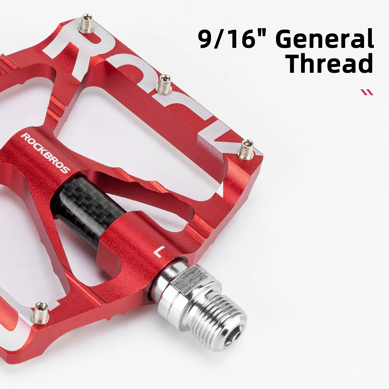 ROCKBROS Mountain Bike Pedals MTB BMX Pedals CNC Non-Slip Lightweight Aluminum Alloy Bicycle Pedals 9/16" - Image 10
