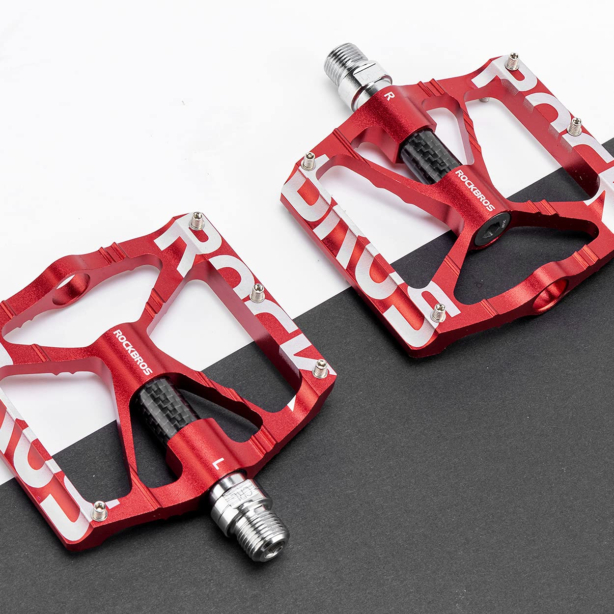 ROCKBROS Mountain Bike Pedals MTB BMX Pedals CNC Non-Slip Lightweight Aluminum Alloy Bicycle Pedals 9/16" - Image 11