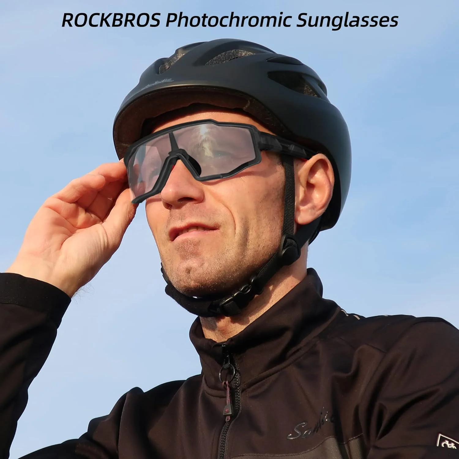 ROCKBROS Photochromic Cycling Sunglasses UV Protection Windproof Lightweight - Image 7