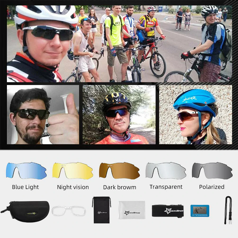 ROCKBROS Polarized Sports Sunglasses UV Protection Cycling Glasses - Image 7