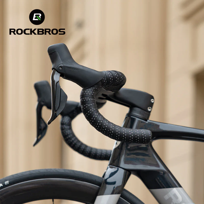 ROCKBROS Silicone PU Bicycle Handlebar Tape Soft Breathable Road Bike Tape Shock-absorption Anti-Slip Gravel Bicycle Handlebar Wrap Drop Bar Belt - Image 9