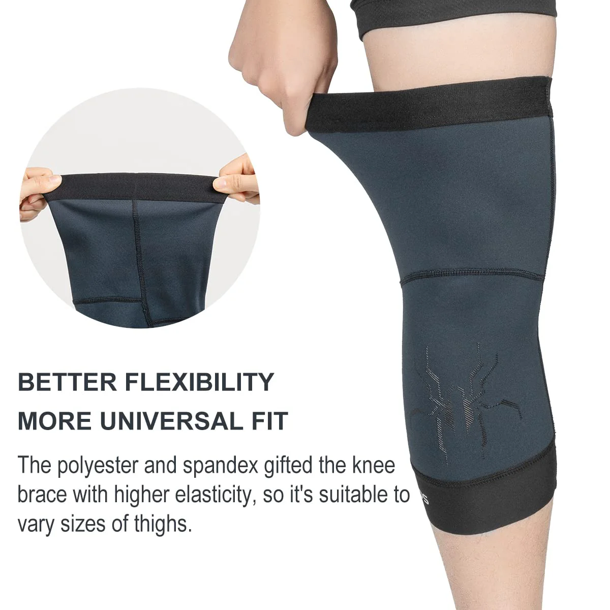 ROCKBROS Thermal Knee Warmer Men Anti-Slip Knee Brace Sleeves for Winter Cycling Basketball - Image 12
