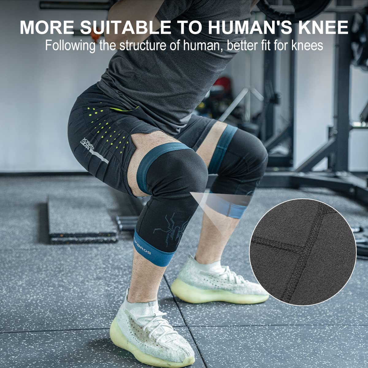 ROCKBROS Thermal Knee Warmer Men Anti-Slip Knee Brace Sleeves for Winter Cycling Basketball - Image 4
