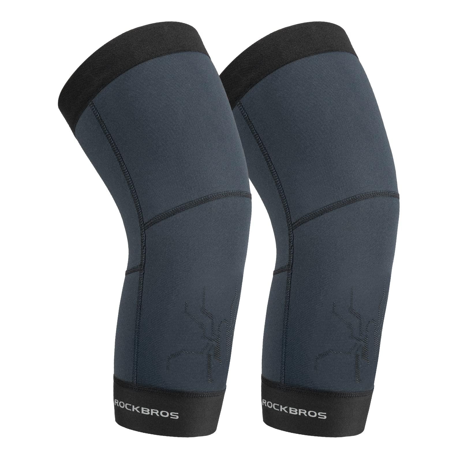 ROCKBROS Thermal Knee Warmer Men Anti-Slip Knee Brace Sleeves for Winter Cycling Basketball - Image 8