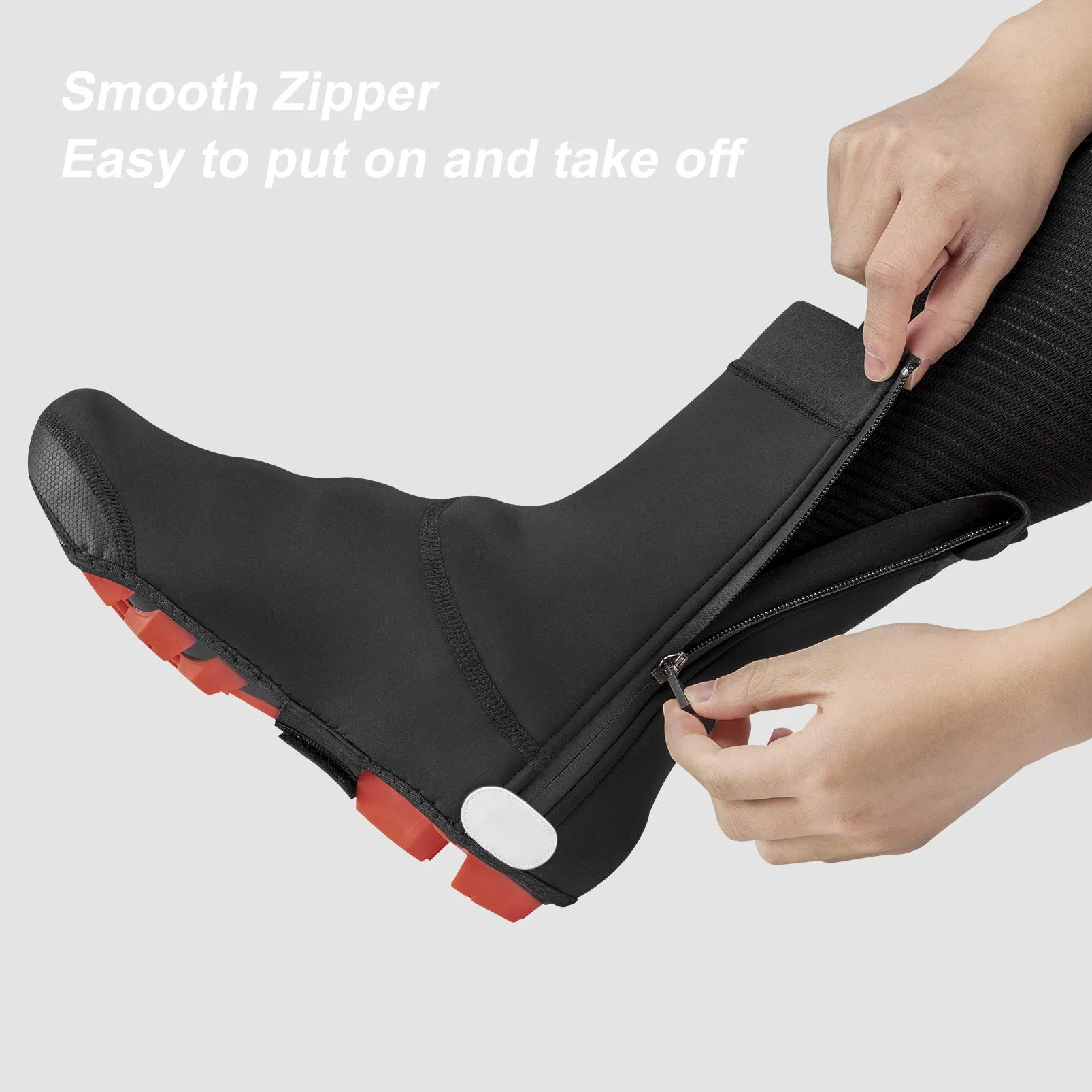 ROCKBROS Warm Windproof Water-Resistant Cycling Shoe Covers - Image 4