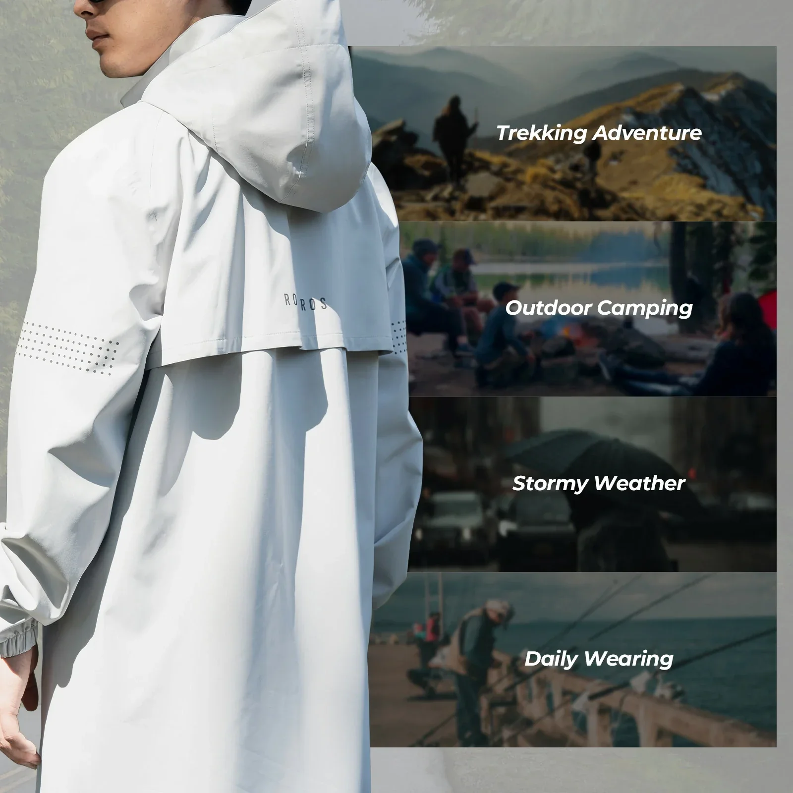 Long Raincoat Waterproof Poncho Jackets - Image 10
