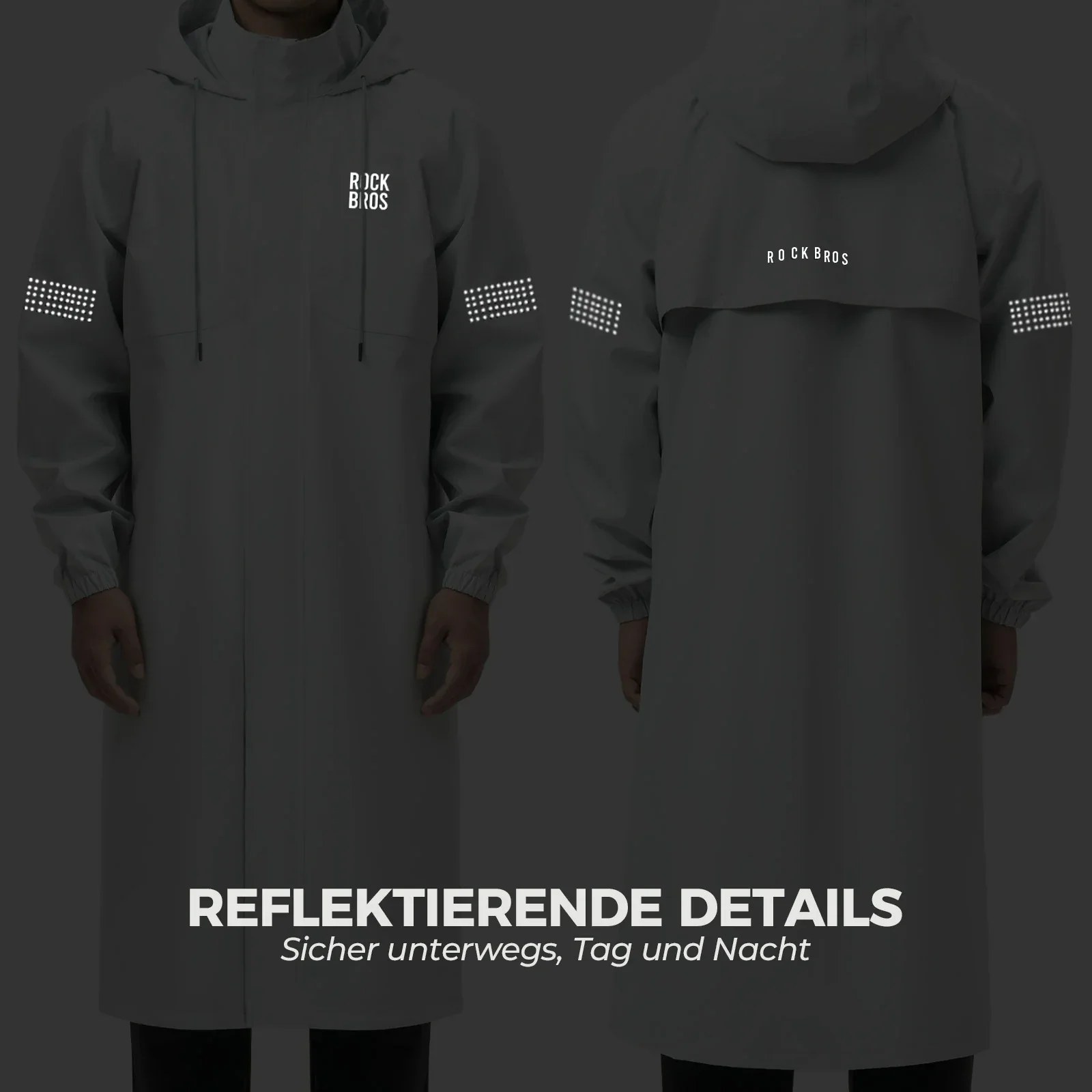 Long Raincoat Waterproof Poncho Jackets - Image 9