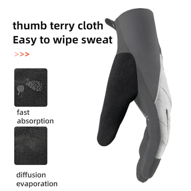 Winter Long-Finger Gloves Windproof Velvet - Image 2
