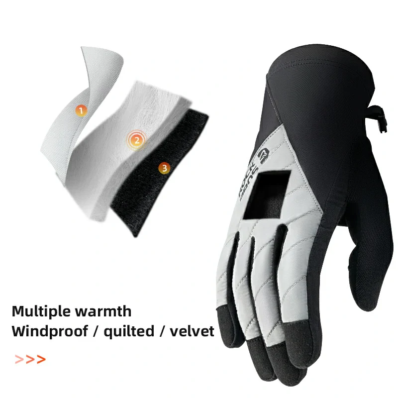 Winter Long-Finger Gloves Windproof Velvet - Image 4